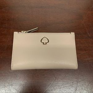 Kate Spade Cream Colored Snap Wallet with zip change pocket